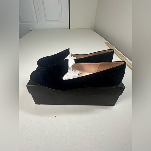 J. Crew Suede Dark Navy Smoking Slipper Size 9.5 NIB - Picture 1 of 7